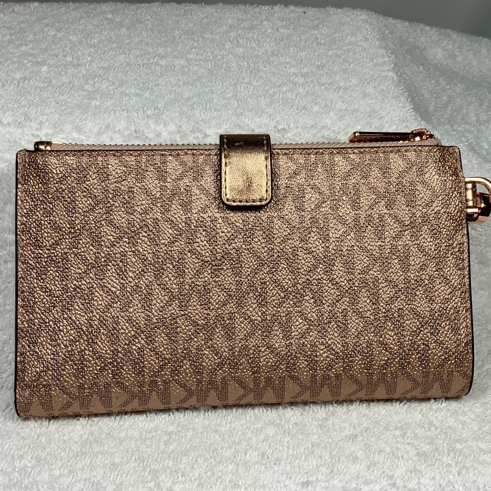 Michael Kors Jet Set Travel Large Double Zip Wristlet - Picture 2 of 16